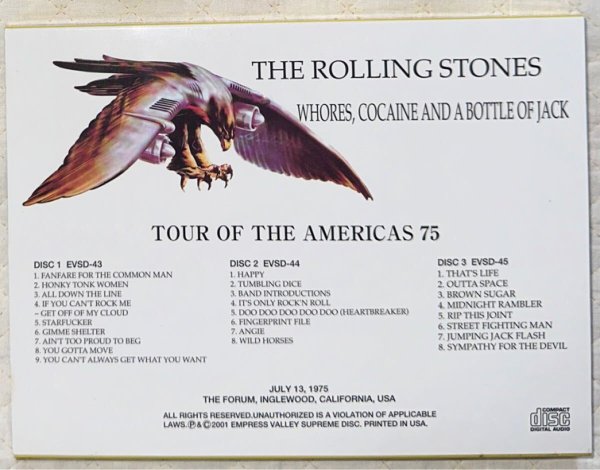 Photo2: THE ROLLING STONES – WHORES COCAINE AND A BOTTLE OF JACK 3CD LONG BOX SET LIST  [EMPRESS VALLEY] ★★★STOCK ITEM / OUT OF PRINT / VERY RARE★★★ (2)