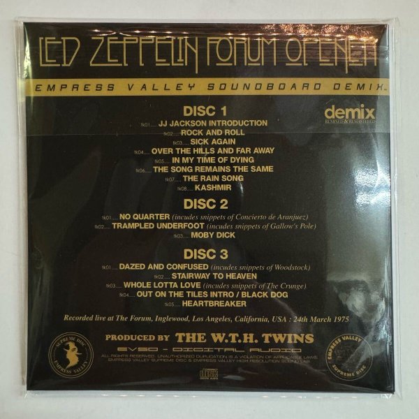 Photo2: LED ZEPPELIN - FORUM OPENER - LA 1ST NIGHT - DEMIX 3CD [EMPRESS VALLEY] (2)
