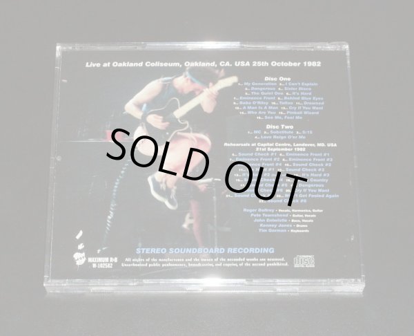 Photo2: THE WHO - OAKLAND 1982 2nd NIGHT 2CD ★★★STOCK ITEM / OUT OF PRINT / VERY RARE★★★ (2)