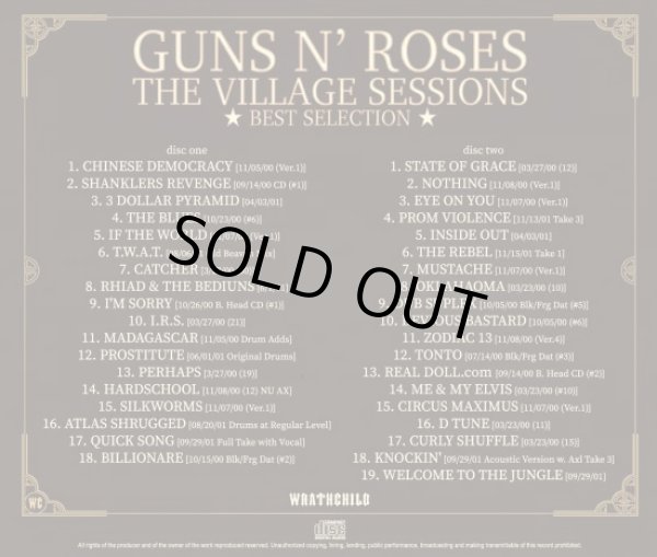 Photo2: GUNS N' ROSES - THE VILLAGE SESSIONS -BEST SELECTION- 2CD [WRATHCHILD] (2)