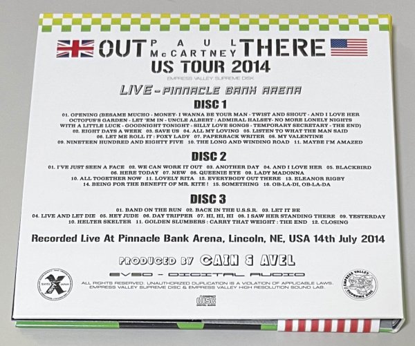 Photo2: PAUL McCARTNEY - OUT THERE US TOUR 2014: WELCOME TO LINCOLN PAUL!  3CD [EMPRESS VALLEY] ★★★STOCK ITEM / OUT OF PRINT / MUST HAVE★★★ (2)