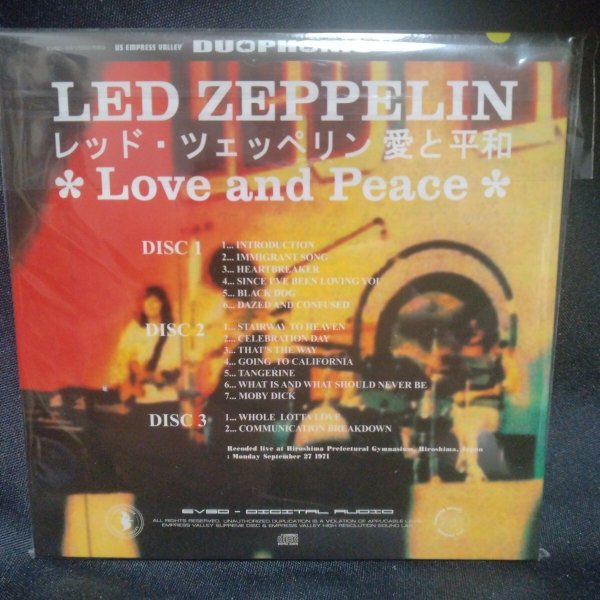 Photo2: LED ZEPPELIN -PEACE AND LOVE HIROSHIMA 1971 3CD [EMPRESS VALLEY] ★★★STOCK ITEM / OUT OF PRINT ★★★ (2)