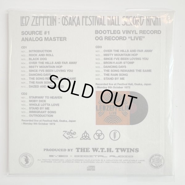 Photo7: LED ZEPPELIN - LIVE IN OSAKA 7CD BOX WITH OBI LIMITED 100 COPIES ONLY!!! NEW SOURCE FROM OSAKA 10/04 [EMPRESS VALLEY] ★★★STOCK ITEM / OUT OF PRINT / VERY RARE★★★ (7)