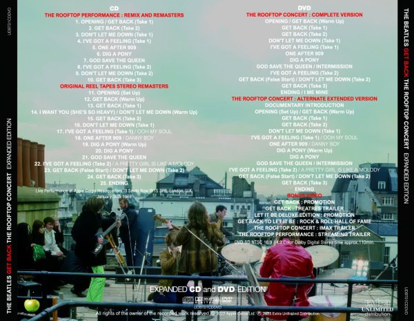 Photo2: THE BEATLES - GET BACK : THE ROOFTOP CONCERT EXPANDED CD & DVD EDITION [EXTRA UNLIMITED] (2)