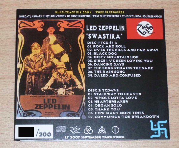 Photo2: LED ZEPPELIN - SWASTIKA 2CD LIMITED 200 COPIES ONLY! [TARANTURA] ★★★STOCK ITEM / OUT OF PRINT / VERY RARE★★★ (2)