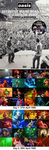 Photo1: OASIS - DEFINITIVE MAINE ROAD 1996 2 DAYS THE VIDEO: FINEST & RESTORED 2DVD, Dual Layer [Wardour-677] (1)
