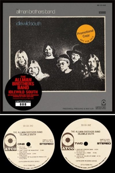 Photo1: THE ALLMAN BROTHERS BAND - IDLEWILD SOUTH: US ORIGINAL GENUINE FIRST PRESSING PROMO COPY EDITION - "PRESSWELL PRESSING & MAT A/B" CD (1)