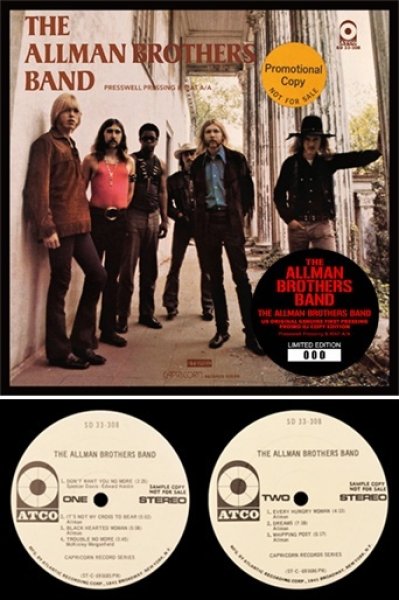Photo1: THE ALLMAN BROTHERS BAND - THE ALLMAN BROTHERS BAND: US ORIGINAL GENUINE FIRST PRESSING PROMO COPY EDITION - "PRESSWELL PRESSING & MAT A/A" CD (1)