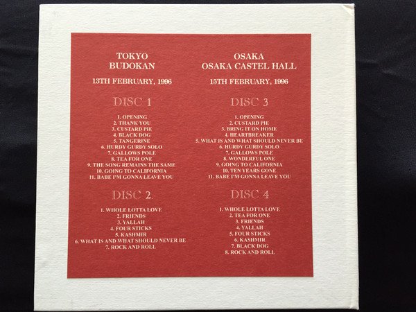 Photo2: LED ZEPPELIN - LIVE IN JAPAN 1996 4CD OLD BOOK [EMPRESS VALLEY] ★★★STOCK ITEM / OUT OF PRINT / VERY RARE★★★ (2)