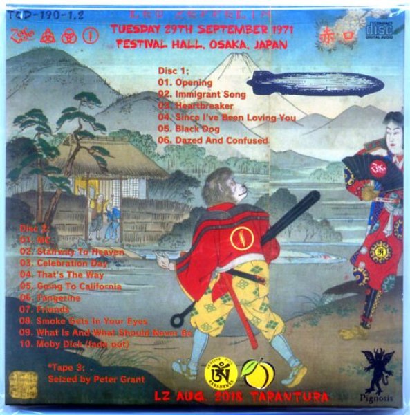 Photo2: LED ZEPPELIN - LIVE IN THE FAIRLY TALE 2CD MOMOTARO OBI B LIMITED 50 COPIES ONLY!!! [TARANTURA] Mr. PEACH ★★★STOCK ITEM / OUT OF PRINT / VERY RARE★★★ (2)