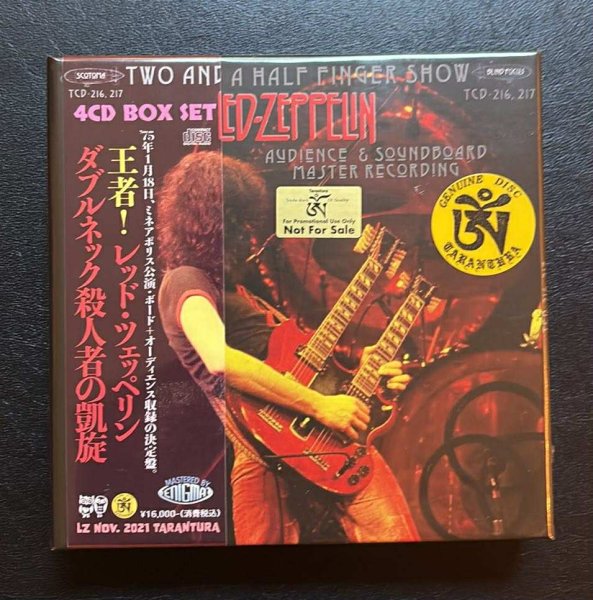 Photo1: LED ZEPPELIN - TWO AND A HALF FINGER SHOW 4CD DOUBLE NECK PROMOTIONAL EDITION FOR JAPANESE MARKET [TARANTURA] ★★★STOCK ITEM / OUT OF PRINT / VERY RARE★★★ (1)