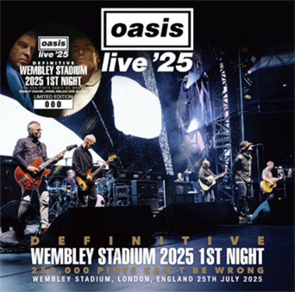 Photo1: OASIS - DEFINITIVE WEMBLEY STADIUM 2025 1ST NIGHT: 250,000 PINTS CAN'T BE WRONG 2CD [Wardour-689] (1)