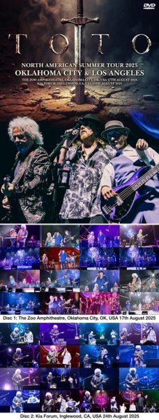 Photo1: TOTO - NORTH AMERICAN SUMMER TOUR 2025: OKLAHOMA CITY & LOS ANGELES 2DVDR [Uxbridge 2590] (1)