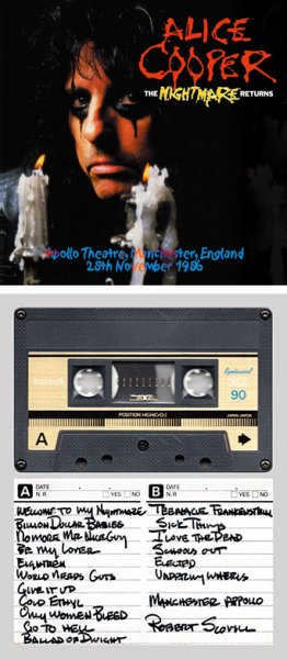 Photo1: ALICE COOPER - THE NIGHTMARE RETURNS: MANCHESTER 1986 CDR [POWER GATE-102] (1)