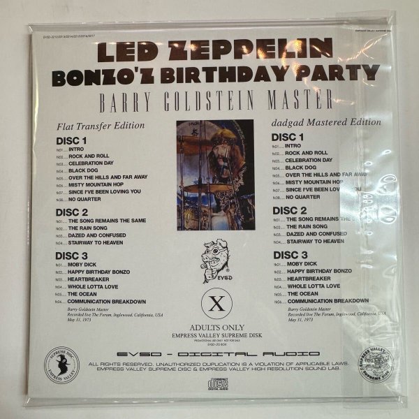 Photo2: LED ZEPPELIN - BONZO'S BIRTHDAY PARTY "A NIGHT OF BONZO'S PRAISE" 6CD 7INCH LARGE JACKET BARRY GOLDSTEIN [EMPRESS VALLEY] (2)