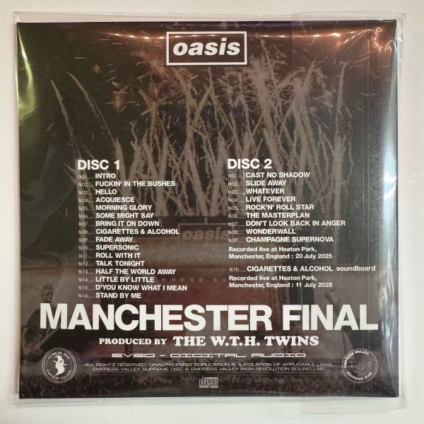 Photo2: OASIS - MANCHESTER FINAL 2CD [EMPRESS VALLEY] (2)