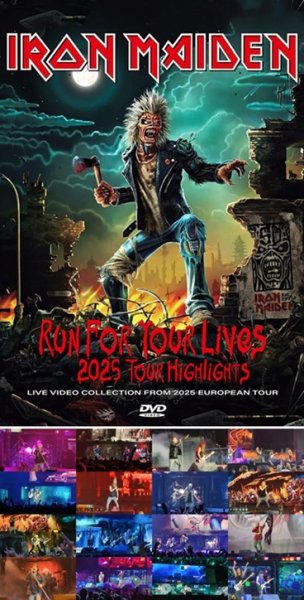 Photo1: IRON MAIDEN - RUN FOR YOUR LIVES 2025 TOUR HIGHLIGHTS DVDR[Shades 2437] (1)