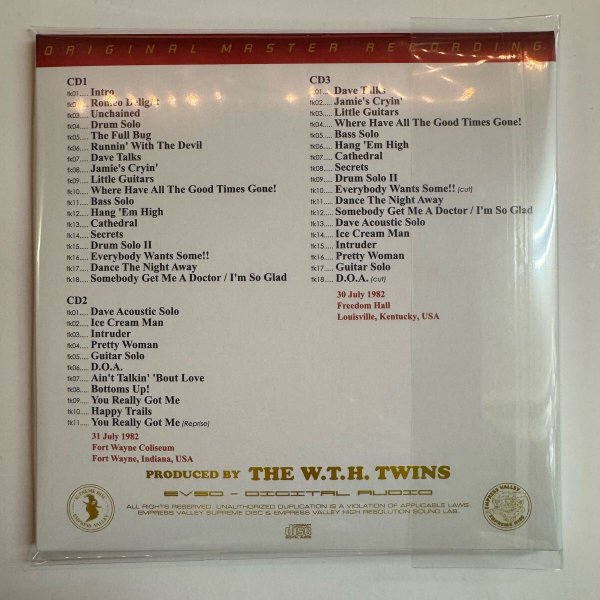 Photo2: VAN HALEN - FORT WAYNE NIGHT 3CD [EMPRESS VALLEY] (2)