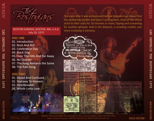 Photo2: LED ZEPPELIN - 1973 THE BOSTONIANS 2CD [WENDY] (2)
