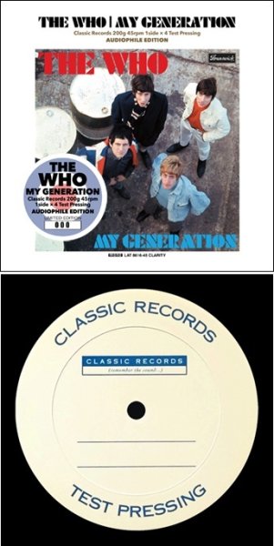 Photo1: THE WHO - MY GENERATION - CLASSIC RECORDS 200G 45RPM 1SIDE × 4 TEST PRESSING: AUDIOPHILE EDITION CD (1)