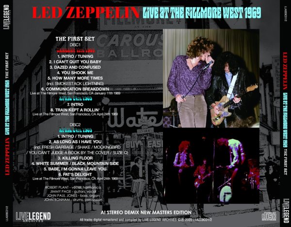 Photo2: LED ZEPPELIN - LIVE AT THE FILLMORE WEST 1969 THE FIRST SET 2CD AI STEREO DEMIX NEW MASTERS EDITION [LIVELEGEND]  (2)