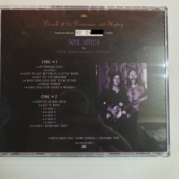 Photo3: DEREK AND THE DOMINOS - SOUL MATES 40th Anniversary Edition 2CD Original edition with coaster & Insert included [MID VALLEY]  ★★★STOCK ITEM / OUT OF PRINT / VERY RARE★★★ (3)