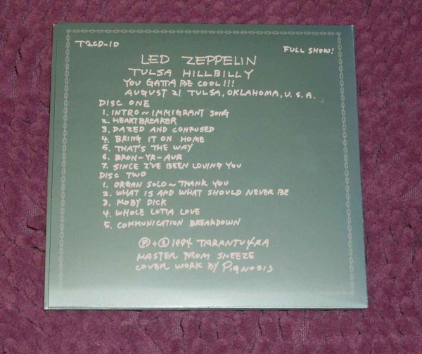Photo2: LED ZEPPELIN - TULSA HILLBILLY 2CD [TARANTURA] ★★★STOCK ITEM / OUT OF PRINT / VERY RARE★★★ (2)