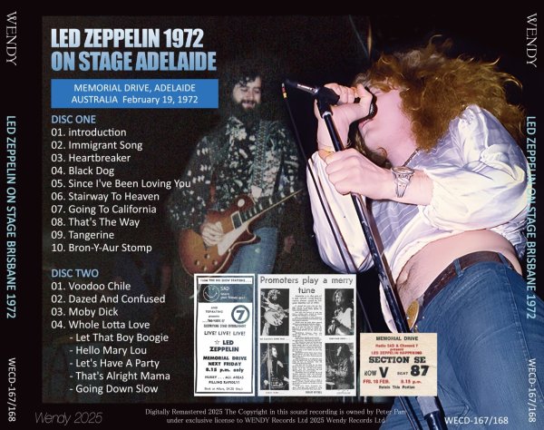 Photo2: LED ZEPPELIN - 1972 ON STAGE ADELAIDE 2CD [WENDY] (2)