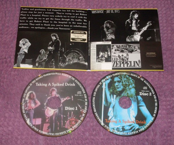 Photo3: LED ZEPPELIN - TAKING A SPIKED DRINK 2CD JACKET B  ROBERT PLANT [TARANTURA] ★★★STOCK ITEM / OUT OF PRINT / VERY RARE★★★ (3)