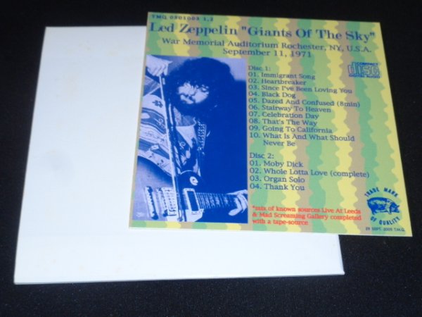 Photo2: LED ZEPPELIN - GIANTS OF THE SKY 2CD  [TARANTURA] ★★★STOCK ITEM / OUT OF PRINT / MEGA RARE★★★ (2)