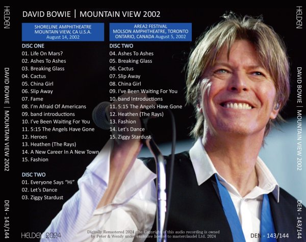 Photo2: DAVID BOWIE - 2002 MOUNTAIN VIEW 2CD [HELDEN] (2)
