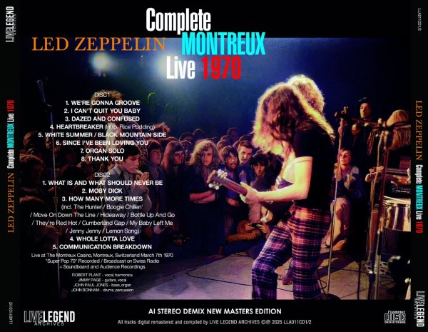 Photo2: LED ZEPPELIN - COMPLETE MONTREUX LIVE 1970 AI STEREO DEMIX NEW MASTERS EDITION [LIVELEGEND] (2)