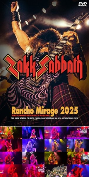 Photo1: ZAKK SABBATH - RANCHO MIRAGE 2025 DVDR [Shades 2501] (1)