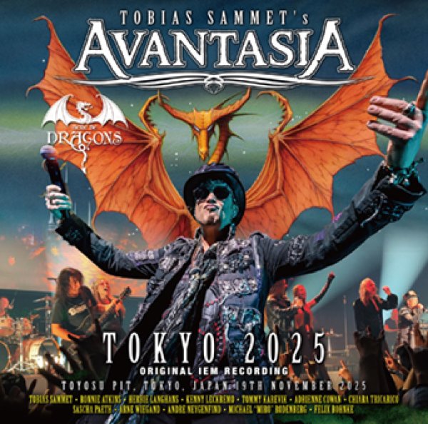 Photo1: TOBIAS SAMMET'S AVANTASIA - TOKYO 2025 ORIGINAL IEM RECORDING 2CDR [Shades 2511] (1)