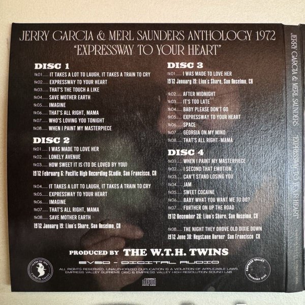 Photo2: JERRY GARCIA & MERL SAUNDERS - EXPRESSWAY TO YOUR HEART” ANTHOLOGY 1972 4CD [MID VALLEY / EMPRESS VALLEY] (2)