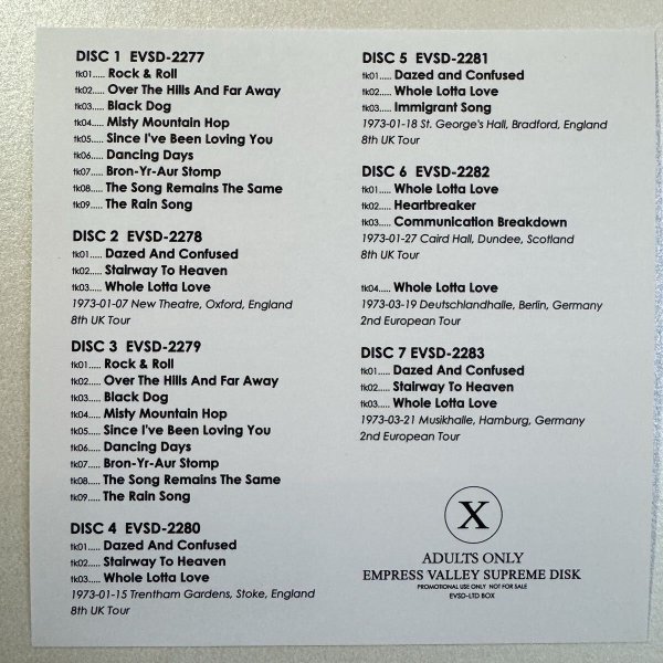 Photo9: LED ZEPPELIN - THE WIZARD - Master of Sonic Archemy - 11CD + BONUS CDR SOUNDBOARD COLLECTION [EMPRESS VALLEY]  (9)