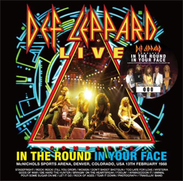 Photo1: DEF LEPPARD - COMPLETE IN THE ROUND IN YOUR FACE 2CD plus Bonus DVDR "LIVE: IN THE ROUND, IN YOUR FACE: ORIGINAL JAPANESE VHS EDITION" [ZODIAC 827] (1)
