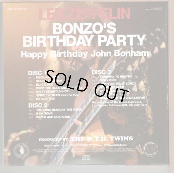 Photo2: LED ZEPPELIN - BONZO'S BIRTHDAY PARTY 3CD LIMITED 100 COPIES ONLY  [EMPRESS VALLEY] ★★★STOCK ITEM / OUT OF PRINT★★★ (2)