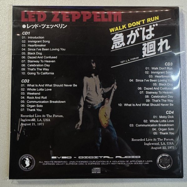 Photo2: LED ZEPPELIN - WALK DON’T RUN (HASTE, SLOW) 4CD [EMPRESS VALLEY] Unreleased Differential Jacket! MEGA RARE  ★★★STOCK ITEM / OUT OF PRINT★★★ (2)
