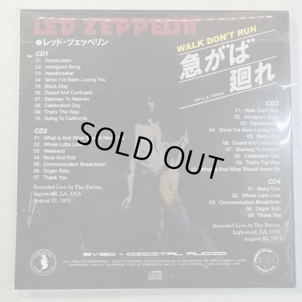Photo2: LED ZEPPELIN - WALK DON’T RUN (HASTE, SLOW) 4CD [EMPRESS VALLEY] Unreleased Differential Jacket! MEGA RARE  ★★★STOCK ITEM / OUT OF PRINT★★★ (2)
