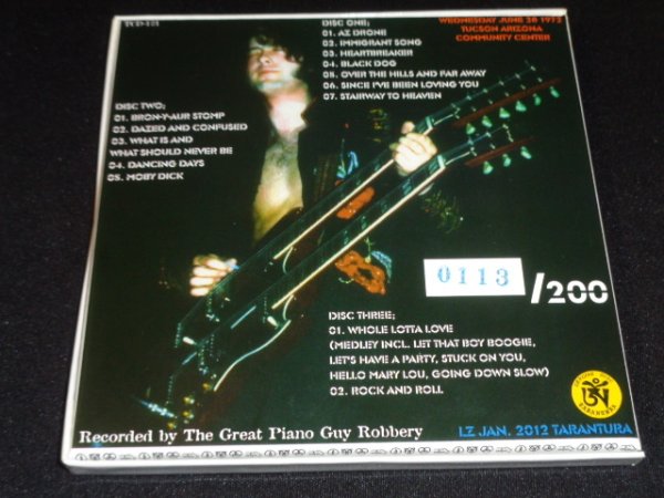 Photo3: LED ZEPPELIN - LZ RIDER IN AZ 3CD LIMITED 200 COPIES ONLY !!! [TARANTURA] ★★★STOCK ITEM / OUT OF PRINT / VERY RARE★★★ (3)