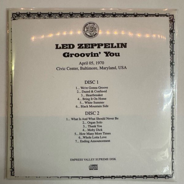 Photo2: LED ZEPPELIN - GROOVIN' YOU 2CD TMOQ [EMPRESS VALLEY] ★★★STOCK ITEM / OUT OF PRINT ★★★ (2)