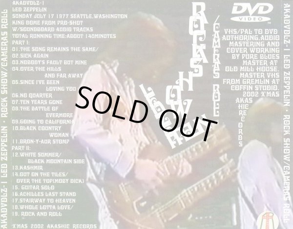 Photo2: LED ZEPPELIN - ROCK SHOW / CAMERAS ROLL DVD SEATTLE 1977 [AKASHIC] ★★★STOCK ITEM / OUT OF PRINT / VERY RARE★★★ (2)