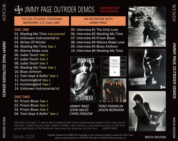 Photo2: JIMMY PAGE - OUTRIDER DEMOS 2CD [WENDY] (2)
