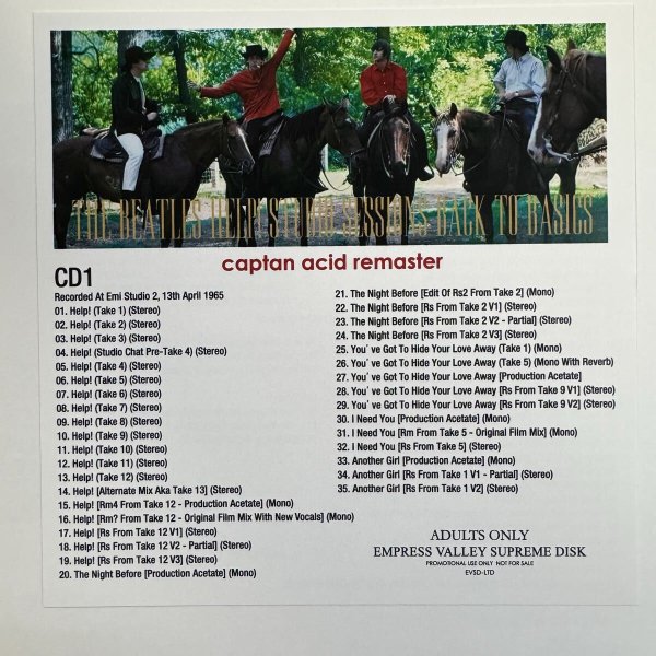 Photo4: THE BEATLES - HELP studio sessions captain acid remaster 3CD [EMPRESS VALLEY] (4)