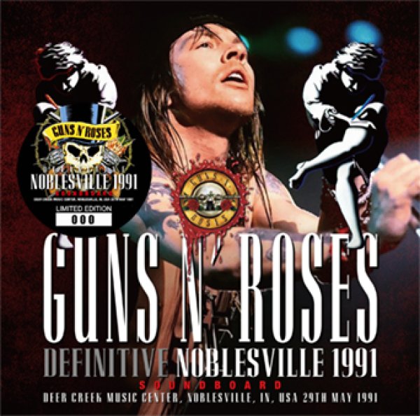 Photo1: GUNS N' ROSES - DEFINITIVE NOBLESVILLE 1991 SOUNDBOARD 2CD plus Bonus DVDR "NOBLESVILLE 1991 THE VIDEO [ZODIAC 834] (1)