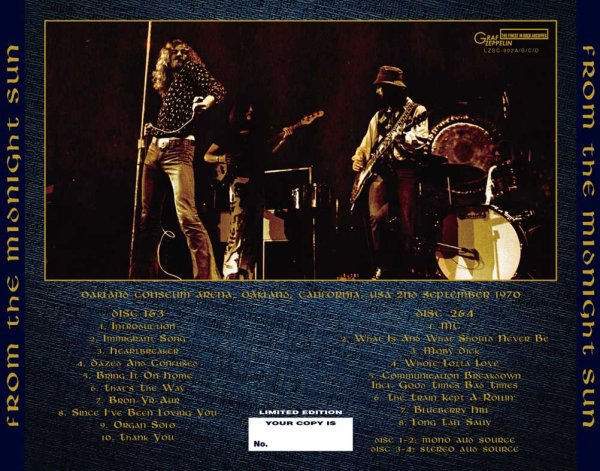 Photo2: LED ZEPPELIN - FROM THE MIDNIGHT SUN: OAKLAND 1970 DELUXE EDITION 4CD + 2CDR PRE ORDER ONLY [GRAF ZEPPELIN] (2)