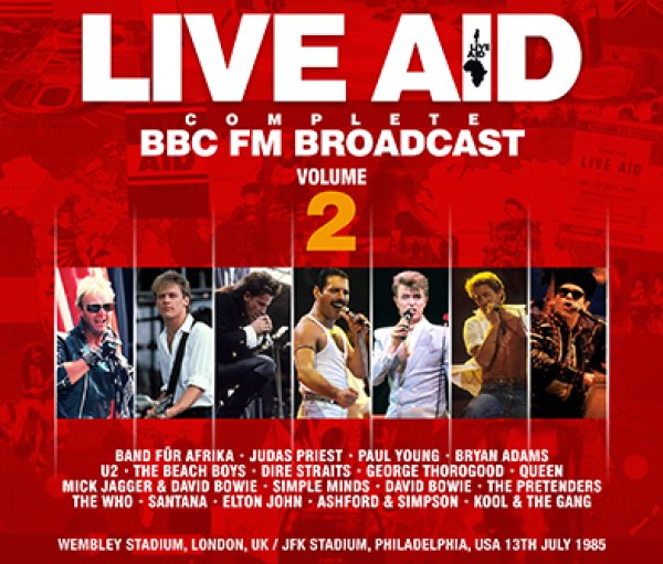 Photo1: LIVE AID - COMPLETE BBC FM BROADCAST: VOLUME 2 5CDR [Uxbridge 1182] JUDAS PRIEST, The Beach Boys, Dire Straits, Queen, Mick Jagger & David Bowie, Elton John And More ! (1)
