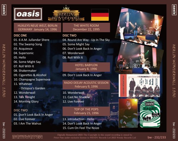 Photo2: OASIS - 1996 BERLIN WONDERWALL 2CD [BAYSWATER] (2)