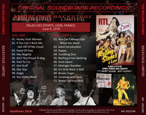 Photo2: THE ROLLING STONES - 1976 BACKSTAGE LIMITED 2CD [MAYFLOWER] (2)